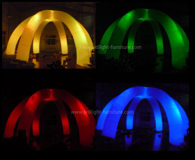 Lumière gonflable de la porte LED de voûte de 7 jambes des couleurs 6 adaptée aux besoins du client pour l'exposition commerciale