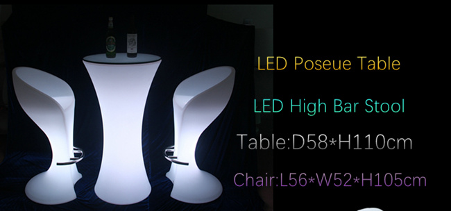 Couleurs changeant des meubles de lumière de LED, des tabourets de bar à télécommande de LED et des Tableaux