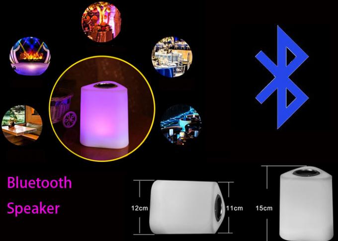 3 couleurs changeant la LED cubent la lumière/haut-parleur de Bluetooth de cube en LED formé par 3D