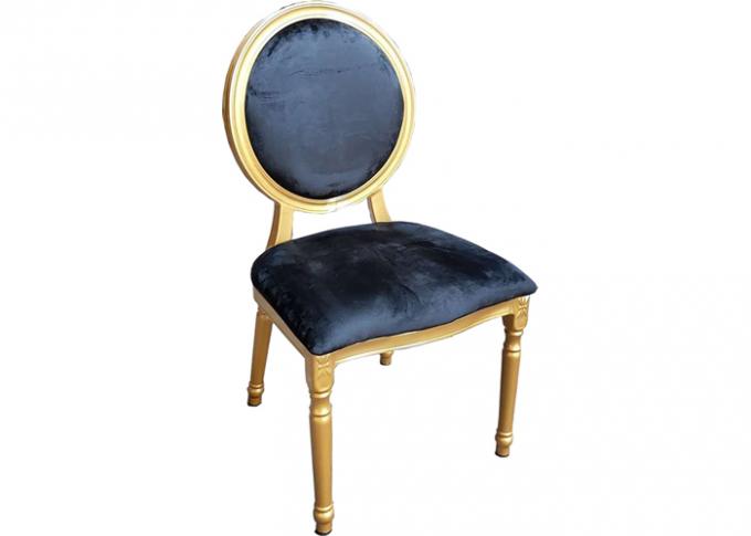 Location de meubles de mariage de chaise de Louis d'hôtel avec le dos rond, conception adaptée aux besoins du client de coussin